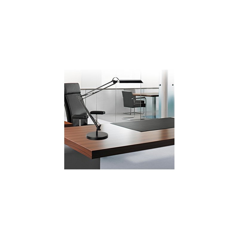 UNiLUX Lampe de bureau LED SWINGO, blanc, 10,4W, variateur 3 niveaux